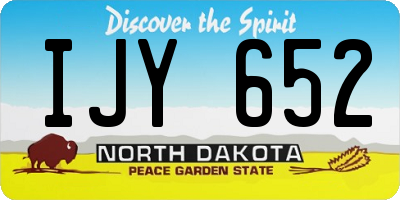 ND license plate IJY652