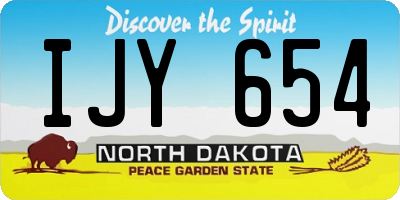 ND license plate IJY654