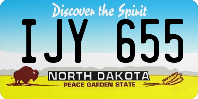 ND license plate IJY655