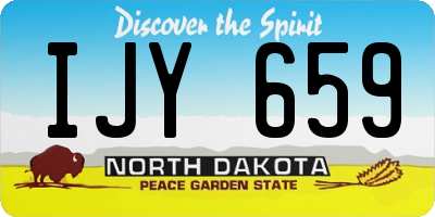 ND license plate IJY659