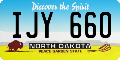 ND license plate IJY660