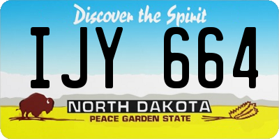 ND license plate IJY664
