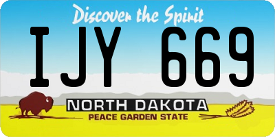 ND license plate IJY669