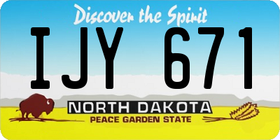 ND license plate IJY671