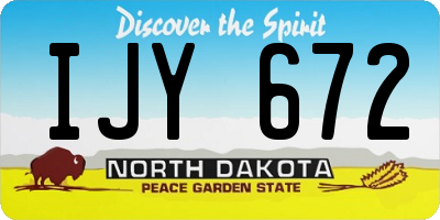 ND license plate IJY672
