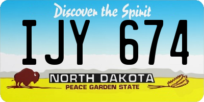 ND license plate IJY674