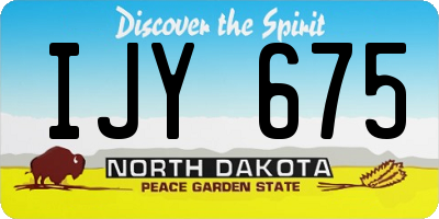 ND license plate IJY675