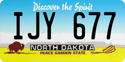 ND license plate IJY677