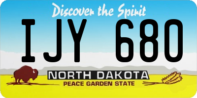 ND license plate IJY680