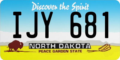ND license plate IJY681