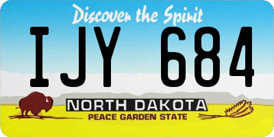 ND license plate IJY684