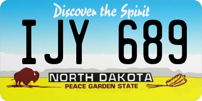 ND license plate IJY689