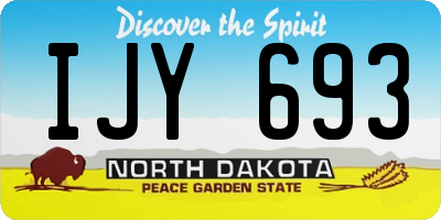 ND license plate IJY693