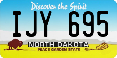 ND license plate IJY695