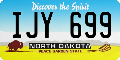 ND license plate IJY699