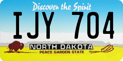 ND license plate IJY704