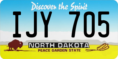 ND license plate IJY705