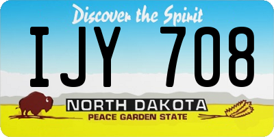 ND license plate IJY708