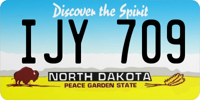 ND license plate IJY709