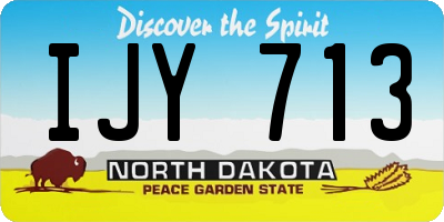 ND license plate IJY713