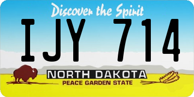 ND license plate IJY714