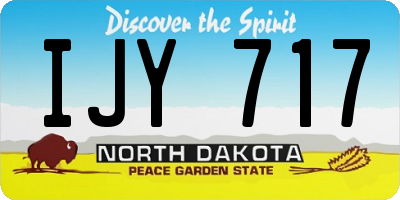 ND license plate IJY717