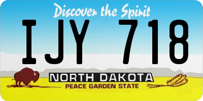 ND license plate IJY718