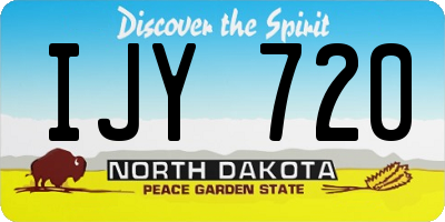 ND license plate IJY720