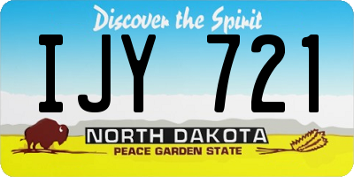 ND license plate IJY721