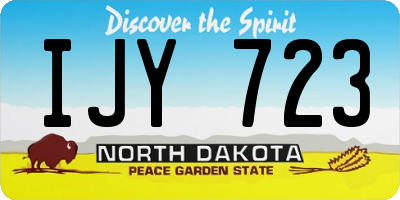 ND license plate IJY723