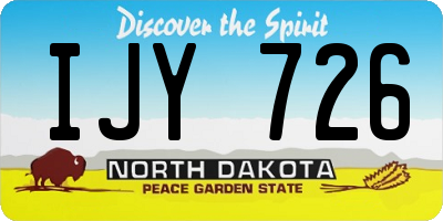 ND license plate IJY726