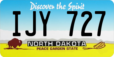 ND license plate IJY727