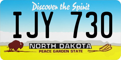 ND license plate IJY730