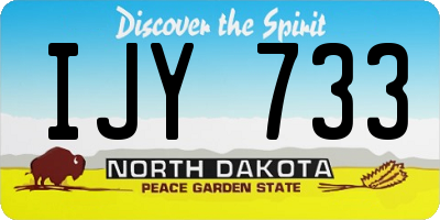 ND license plate IJY733
