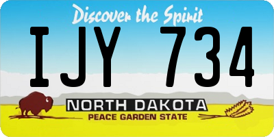 ND license plate IJY734