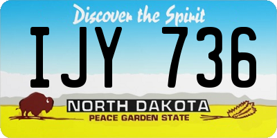 ND license plate IJY736