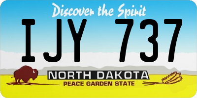 ND license plate IJY737