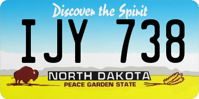 ND license plate IJY738