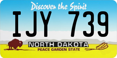 ND license plate IJY739
