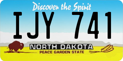 ND license plate IJY741