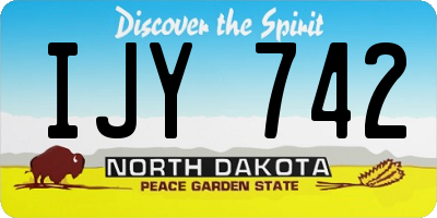 ND license plate IJY742