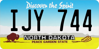 ND license plate IJY744