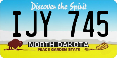 ND license plate IJY745