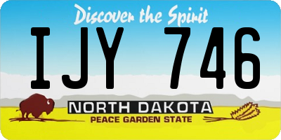 ND license plate IJY746