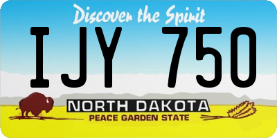 ND license plate IJY750