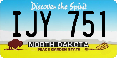 ND license plate IJY751