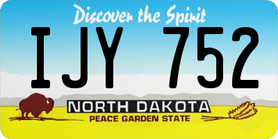 ND license plate IJY752