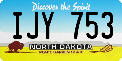 ND license plate IJY753