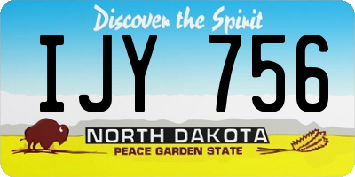 ND license plate IJY756
