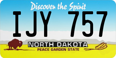 ND license plate IJY757
